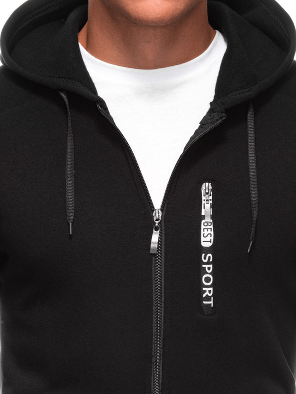 Edoti EDOTI Ανδρικό φούτερ με κουκούλα, μαύρο