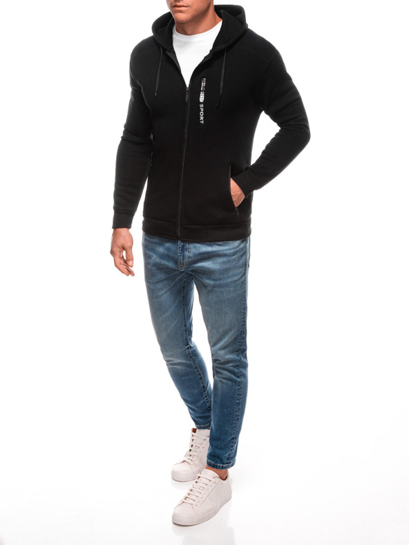 Edoti EDOTI Ανδρικό φούτερ με κουκούλα, μαύρο