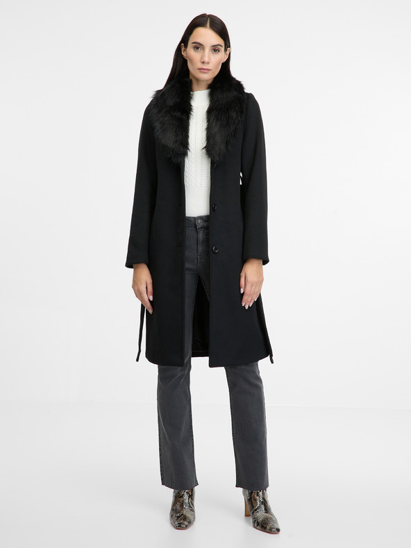 Orsay Μαύρο γυναικείο παλτό ORSAY