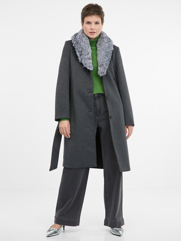 Orsay Γκρι σκούρο γυναικείο παλτό ORSAY