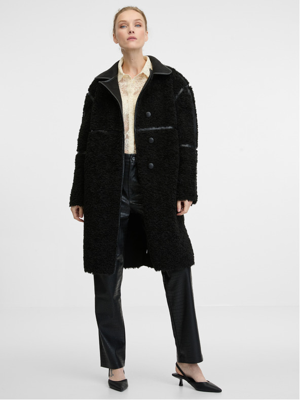 Orsay Μαύρο γυναικείο παλτό ORSAY