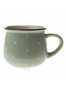 Casa de Engel Κεραμική κούπα - ανοιχτό πράσινη με πουά, 770ml, 6/24