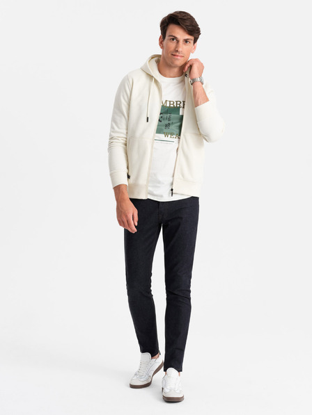 Ombre Clothing Ανδρικό βαμβακερό φούτερ BASIC με φερμουάρ Ombre Clothing