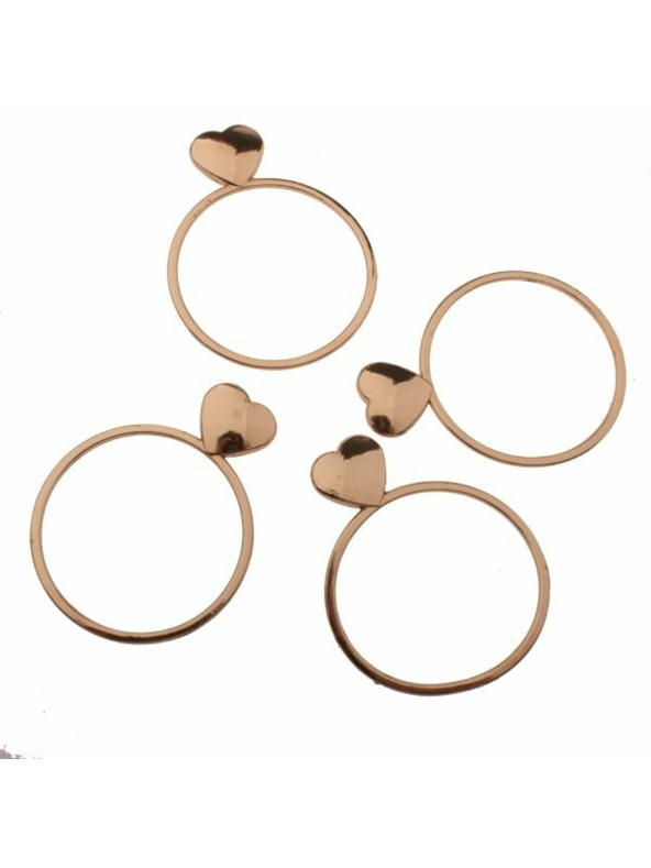 Casa de Engel Μεταλλικοί δακτύλιοι για πετσέτες - σετ 4τεμ, 12/72