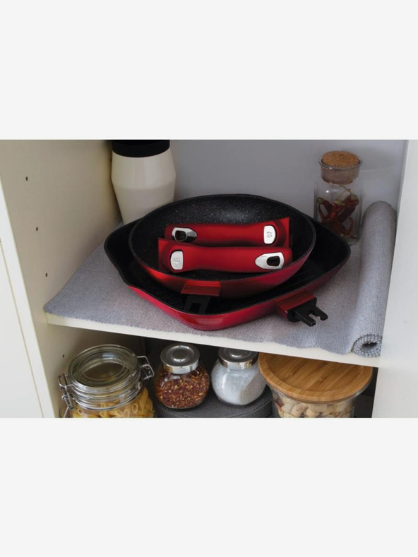 Berlingerhaus Σετ τηγανιών με αποσπώμενη λαβή 5 τεμ. Burgundy Metallic Line grill BERLINGERHAUS