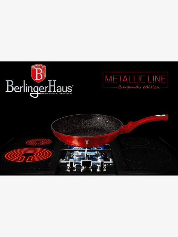 Berlingerhaus Σετ πιάτων με μαρμάρινη επιφάνεια 3 τεμάχια Burgundy Metallic Line BERLINGERHAUS