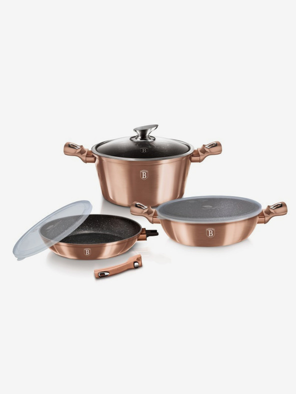 Berlingerhaus Σετ πιάτων με μαρμάρινη επιφάνεια 6 τμχ Rosegold Metallic Line BERLINGERHAUS