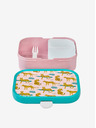 Mepal Mepal Campus Leopard παιδικό κουτί σνακ σε τυρκουάζ-ροζ χρώμα