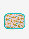 Mepal Mepal Campus Leopard παιδικό κουτί σνακ σε τυρκουάζ-ροζ χρώμα