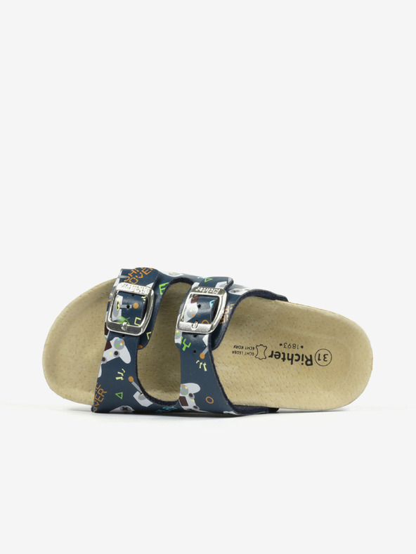 Richter Σκούρο μπλε αγορίστικες παντόφλες με σχέδια Richter