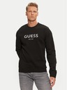 Guess Jeans Ανδρική μαύρη φούτερ Guess Box Cn Sweatshirt