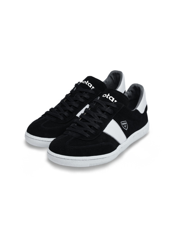 BOTAS *** Γυναικεία δερμάτινα αθλητικά παπούτσια / sneakers μαύρα-λευκά Botas Iconic