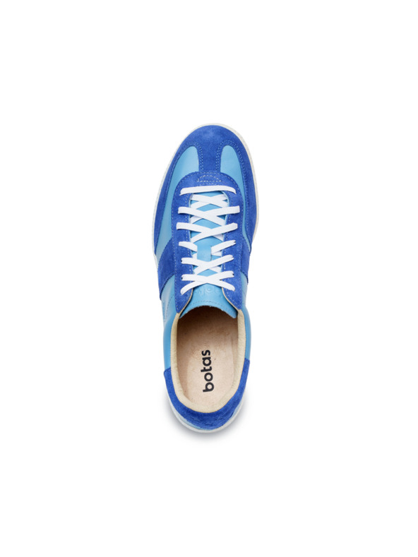 BOTAS *** Γυναικεία δερμάτινα αθλητικά παπούτσια / sneakers μπλε Botas Iconic La Manche 71