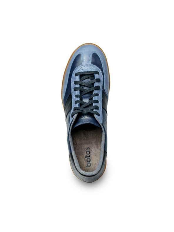 BOTAS *** Γυναικεία δερμάτινα αθλητικά παπούτσια / sneakers μπλε Botas Iconic