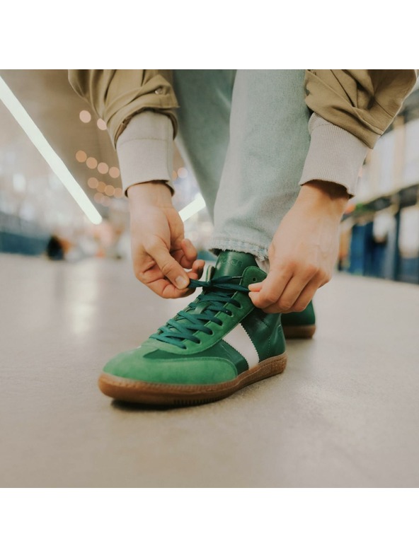 BOTAS *** Γυναικεία δερμάτινα αθλητικά παπούτσια / sneakers πράσινα Botas Iconic High Green