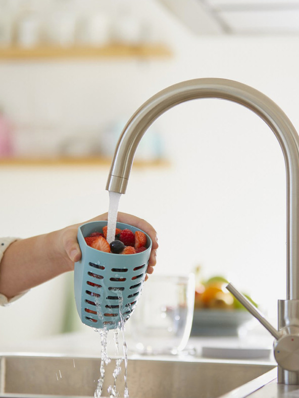 Mepal Ροζ κουτί σνακ με σουρωτήρι Mepal Ellipse 600 ml