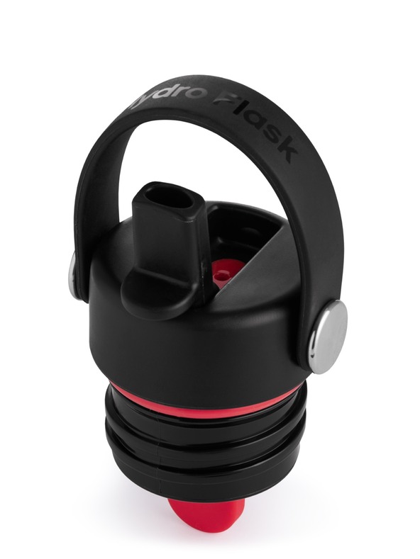 Hydro Flask Hydro Flask Θερμικό μπουκάλι από ανοξείδωτο χάλυβα Standard Mouth Straw Cap 21 oz (621 ml) Μαύρο