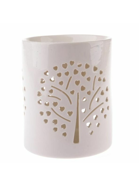 Casa de Engel Πορσελάνινο αρωματιστή με δέντρο, λευκό, 1/27