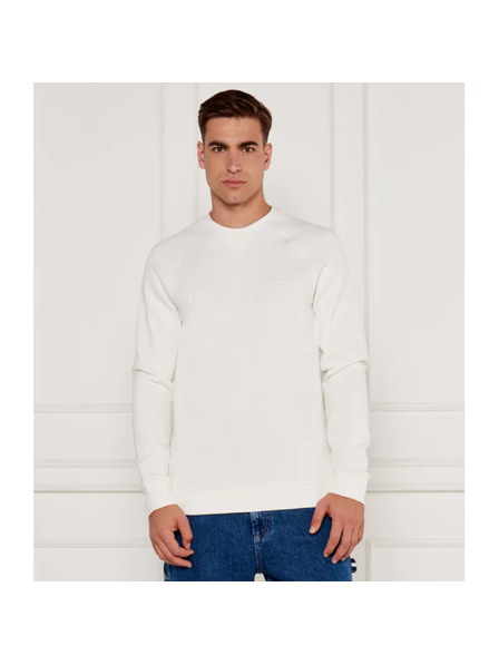 Guess Jeans Ανδρικό λευκό φούτερ Aldwin Guess jeans