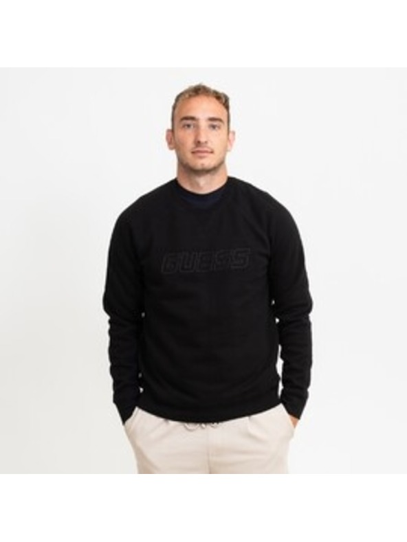 Guess Jeans Ανδρικό μαύρο φούτερ Aldwin Sweats Guess jeans