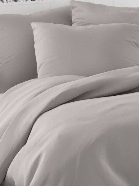 Kvalitex LUXURY COLLECTION σατέν σεντόνι 140x220, 70x90cm ανοιχτό γκρι