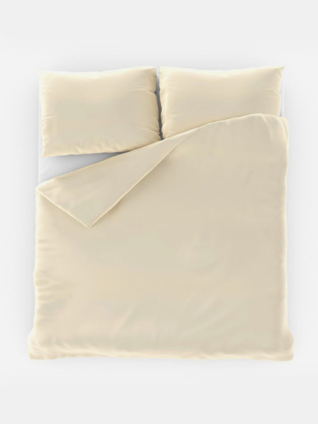 Kvalitex Σατέν γαλλικό παπλωματοθήκη LUXURY COLLECTION 1+2, 240x200, 70x90εκ κρεμ