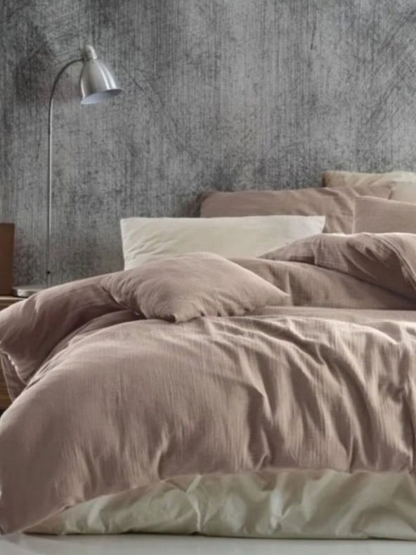 Kvalitex Μουσελίνα πάπλωμα 140x200, 70x90cm μπεζ Kvalitex