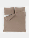 Kvalitex Σατέν πάπλωμα με ρίγες 140x200, 70x90cm μπεζ Kvalitex