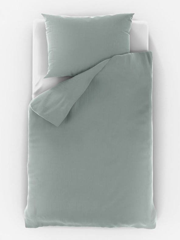 Kvalitex Muslin Bedding 140x200, 70x90cm light green Kvalitex