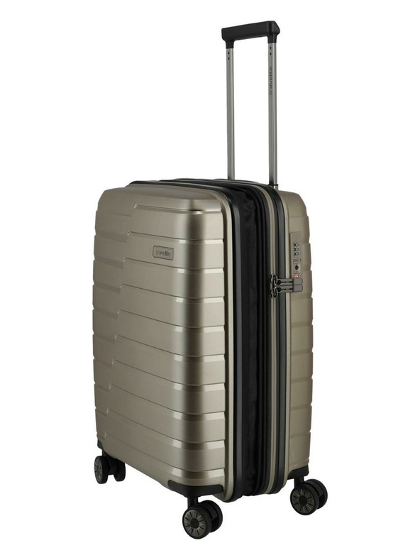 Travelite Ταξιδιωτική βαλίτσα Travelite Air Base S exp Σαμπάνια