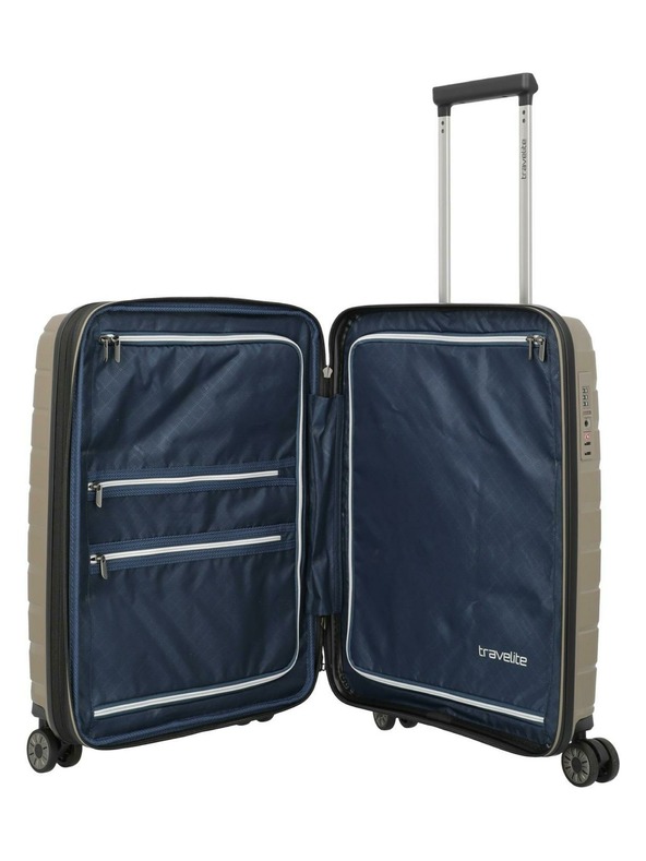 Travelite Ταξιδιωτική βαλίτσα Travelite Air Base S exp Σαμπάνια