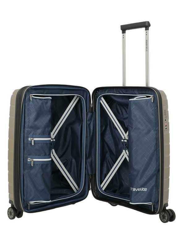 Travelite Ταξιδιωτική βαλίτσα Travelite Air Base S exp Σαμπάνια