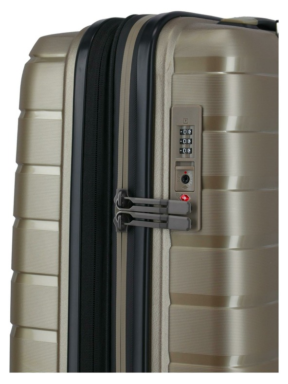 Travelite Ταξιδιωτική βαλίτσα Travelite Air Base S exp Σαμπάνια