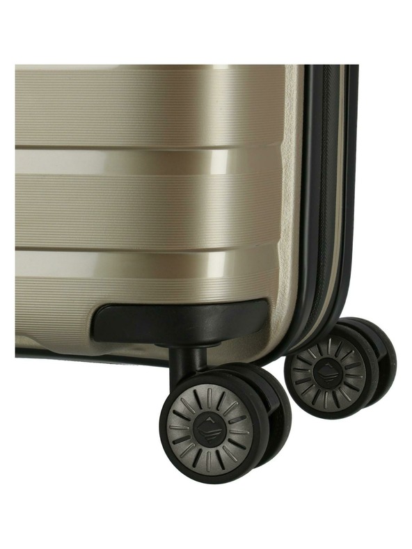 Travelite Ταξιδιωτική βαλίτσα Travelite Air Base S exp Σαμπάνια