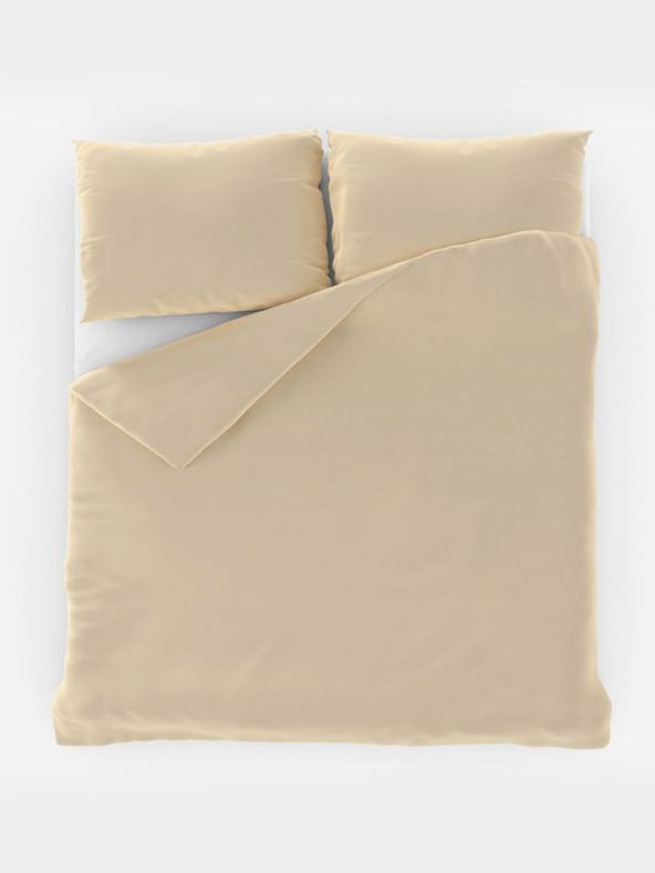 Kvalitex Γαλλικά μονόχρωμα βαμβακερά κλινοσκεπάσματα 220x200, 70x90cm off-white