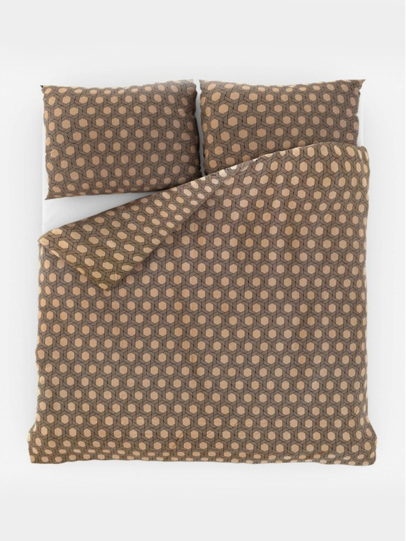 Kvalitex Satin French bedding Luxury Collection 1+2, 200x200, 70x90cm Carero beige Kvalitex