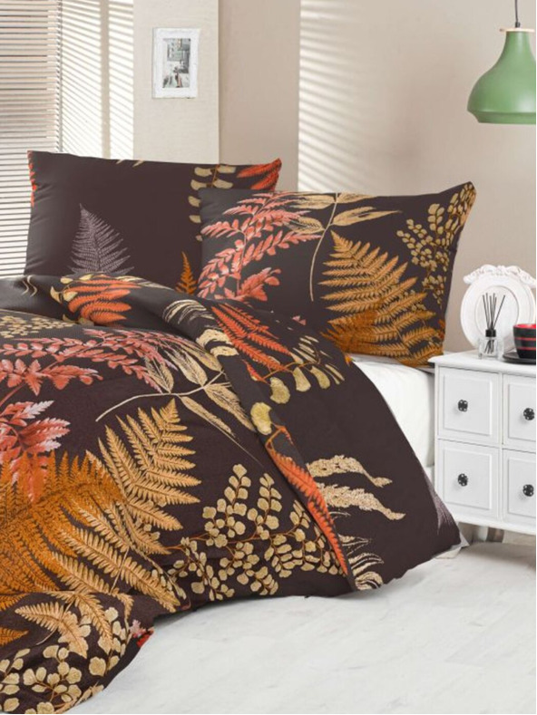 Kvalitex Σατέν γαλλικά σεντόνια Luxury Collection 1+2, 200x200, 70x90εκ Καπράδι καφέ Kvalitex