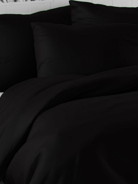 Kvalitex LUXURY COLLECTION Γαλλικά σατέν κλινοσκεπάσματα 1+2, 240x200, 70x90cm μαύρο