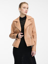 Orsay Ανοιχτό καφέ γυναικείο δερμάτινο μπουφάν ORSAY