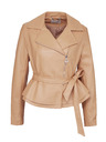 Orsay Ανοιχτό καφέ γυναικείο δερμάτινο μπουφάν ORSAY