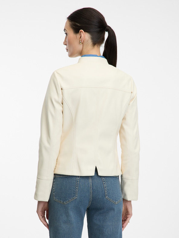 Orsay Κρεμ γυναικείο μπουφάν με όρθιο γιακά ORSAY