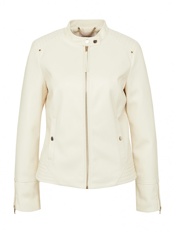 Orsay Κρεμ γυναικείο μπουφάν με όρθιο γιακά ORSAY