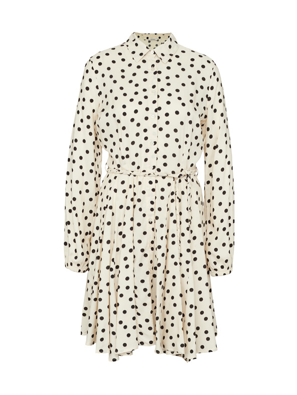 Orsay Κρεμώδες γυναικείο πουκαμισοφόρεμα μέχρι το γόνατο ORSAY