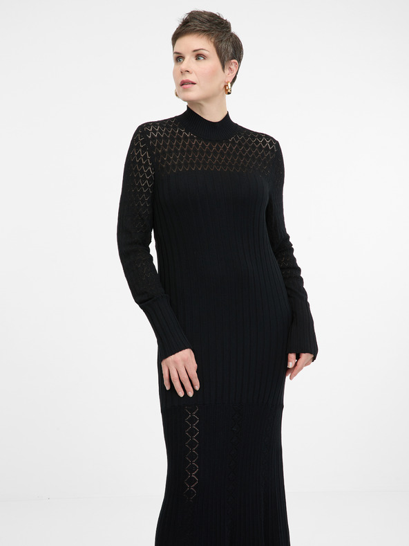 Orsay Μαύρο γυναικείο μάξι φόρεμα ORSAY