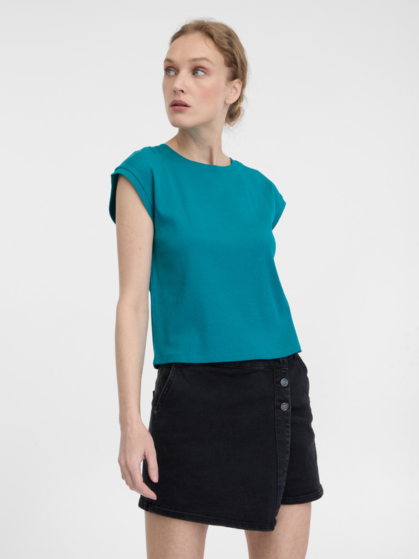 Orsay Τιρκουάζ γυναικείο κοντομάνικο μπλουζάκι ORSAY