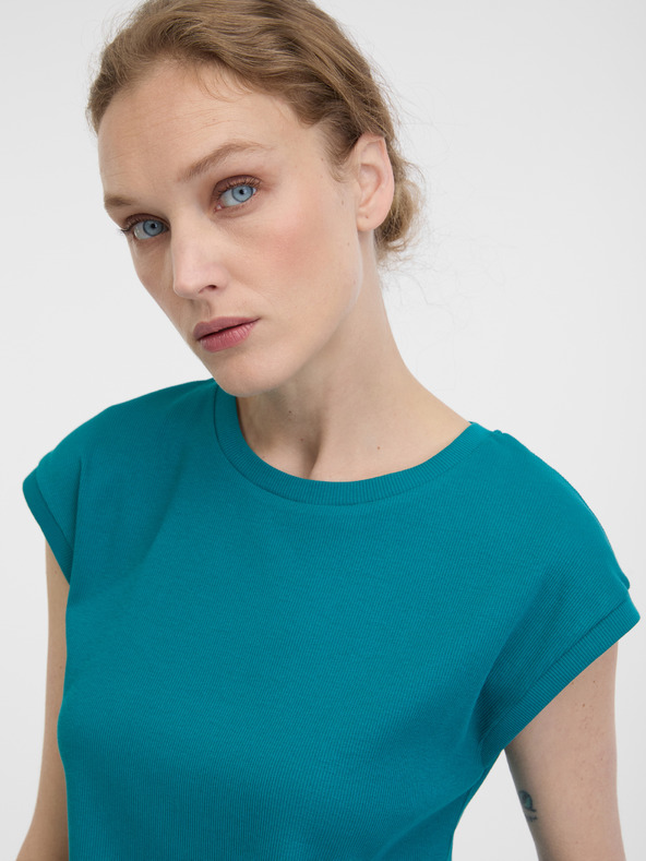 Orsay Τιρκουάζ γυναικείο κοντομάνικο μπλουζάκι ORSAY