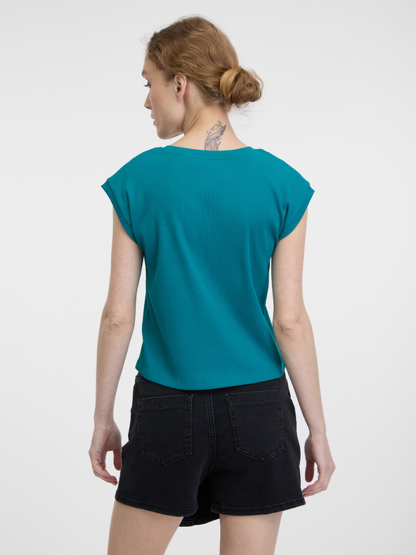 Orsay Τιρκουάζ γυναικείο κοντομάνικο μπλουζάκι ORSAY