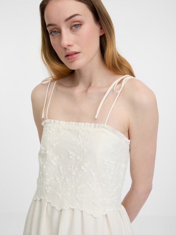 Orsay Κρεμώδες γυναικείο φόρεμα ORSAY