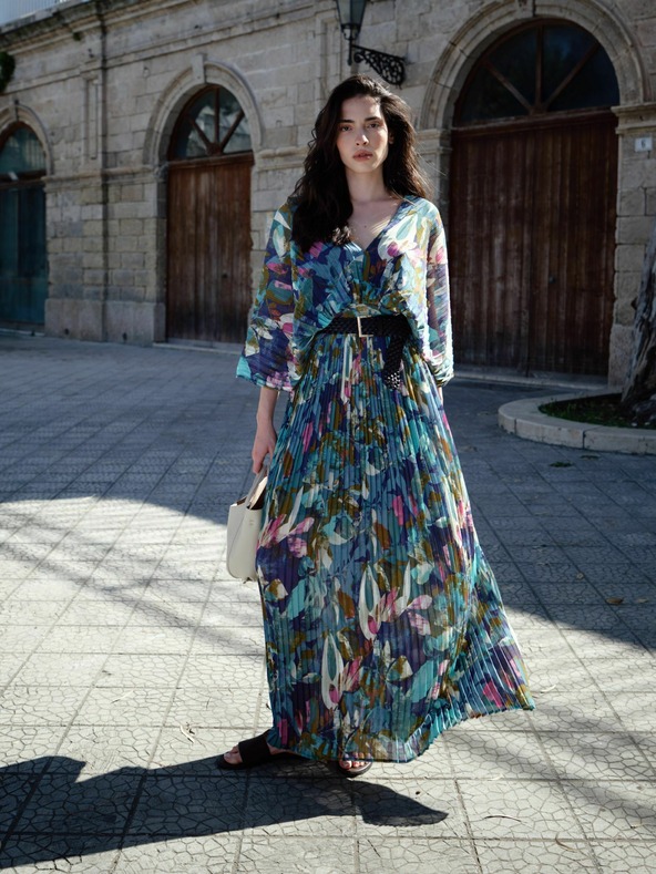 Orsay Μπλε γυναικείο μάξι φόρεμα ORSAY