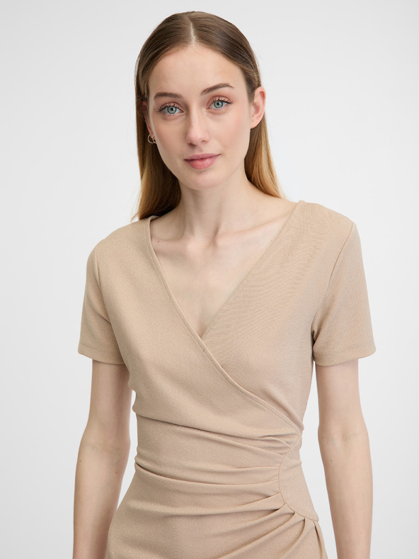 Orsay Μπεζ γυναικείο φόρεμα ORSAY